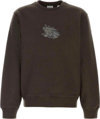 Burberry Bruin katoenmix sweatshirt - Heren - Sweatshirts - Bruin - S - Katoen - Hoodies & sweatvesten