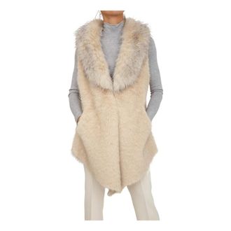 Nenette Waistcoats, female, Beige, XS, Piuma Long Gilet