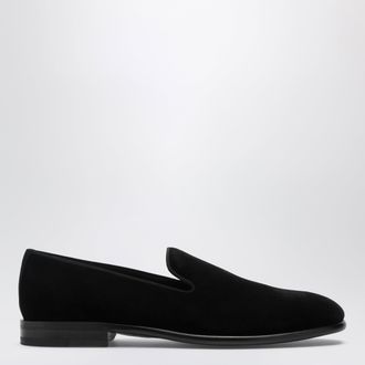 Dolce & Gabbana Black velvet goatskin loafers