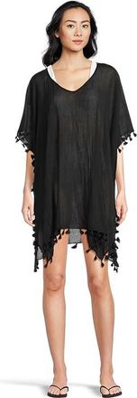 Seafolly Future Tribe Amnesia Kaftan Cover-Up Womens Swimwear Black, Cotton