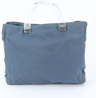 Prada Light Blue Handbag Shoulder Bag Tote Bag (Pre-Owned)