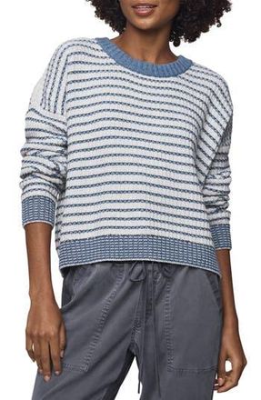 Splendid Lucy Stripe Oversize Sweater in Pale Oak Heather/Ice at Nordstrom Rack, Size Medium