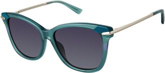 ANN TAYLOR ATP926 Polarized C03 Womens Sunglasses Green Size 52