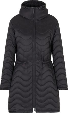 Emporio Armani Cappotto trapuntato con cappuccio - Nero