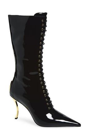 Jeffrey Campbell Pointed Toe Boot in Black Patent at Nordstrom Rack, Size 5.5