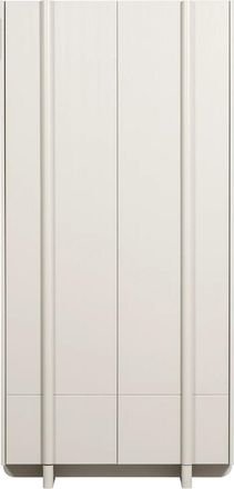 De Eekhoorn 2-türiger Design Aufbewahrungsschrank Bassou aus nachhaltigem Massivholz, Ecru matt