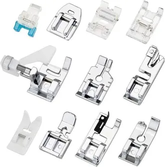 OEM Juego De Prensatelas Multifuncionales Para M&aacute;quinas De Coser Dom&eacute;sticas - Kit De Accesorios De 11 Piezas Para Costura, Acolchado Y Bordado