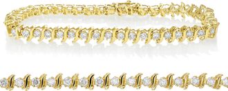 Vir Jewels 1.50 cttw SI2-I1 IGI Certified Diamond Bracelet 14K Yellow Gold S-Link 7 Inch