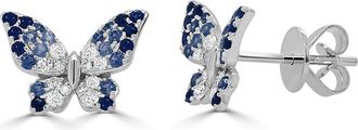 Sabrina Designs 14K 0.66 Ct. Tw. Diamond & Sapphire Stud Earrings