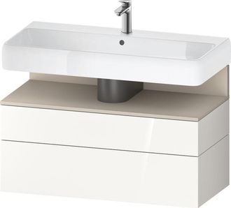 Duravit Duravit - Qatego Mueble Bajo Lavabo, 1 Extra&iacute;ble Y 1 Caj&oacute;n