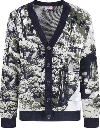 Kenzo C&aacute;rdigan Japanese Garden - Knitwear - Hombre - Multicolor - M