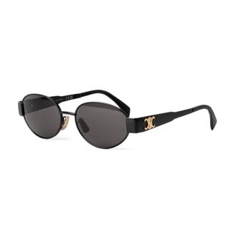 Celine Triomphe Metal Sunglasses - female - CELINE - Sunglasses - Black - ONE SIZE - Accessories