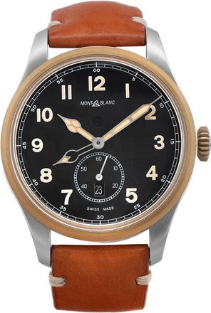 Montblanc Pre-owned Montblanc 1858 GMT Automatic Day-Night Black Dial Mens Watch MB116479