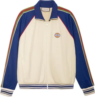 Gucci SS21 GG Patch Plain Knitted Zip Jacket For Men Multi-color 645207-XJC5O-9068