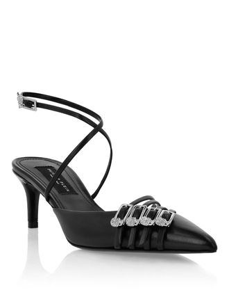Philipp Plein Multi-Strap Crossing Mid Heels 5