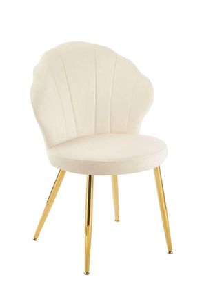 Regalos Miguel Sillas Comedor - Silla Virea Golden Terciopelo - Beige