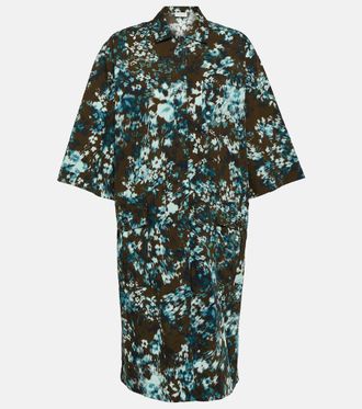 Dries Van Noten Floral cotton poplin shirt dress