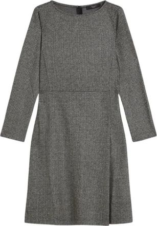 Max Mara Grijze Jacquard Jurk Balocco Model - Dames - Korte kleedjes - Grijs - M - Kleedjes