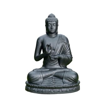 Wanda Collection Estatua jard&iacute;n buda sentado posici&oacute;n chakra 150 cm negra
