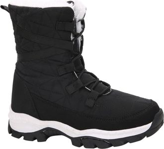 UPKOCH WomenS Mid-Calf Plush Lined Snow Boots, Warm High- Outdoor Footwear, Black Size 37, Insulated Walking Shoes for Cold Weather