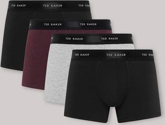 Ted Baker Mens 4 Pack Plain Design Trunk - Black/Multi - Size: 32/30/31