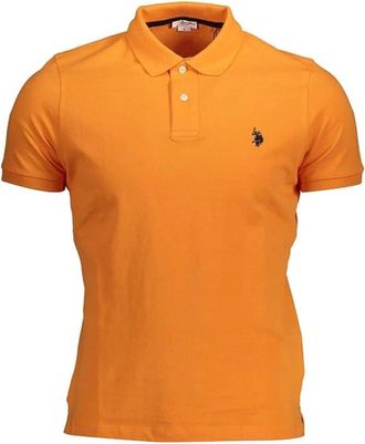 U.S.Polo Association Casual Logo Sport Polo Shirt - Heren - Polos - Oranje - L - Katoen - Tops