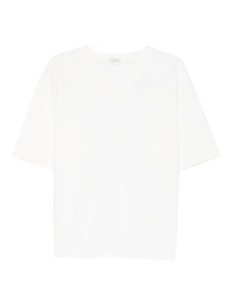 St.Agni Match Tee T-shirt met V-hals en korte mouwen - Wit