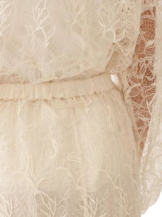Fabiana Filippi Womens Floral Lace Skirt Ss26 W