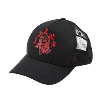 Amiri Hats & Caps, male, Black, ONE SIZE, Reaper Trucker Hat