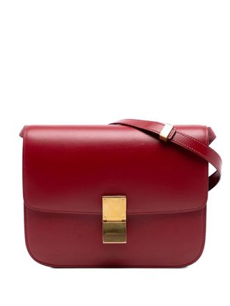 Celine 2017 Medium Calfskin Classic Box crossbody bag - Red