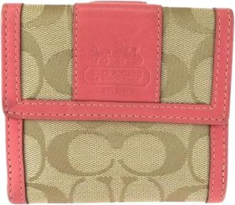 Coach Pre-owned Portafoglio Compatto in Tela e Pelle - - Pre-owned - Donna - Rosa - ONE SIZE