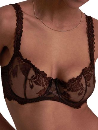 Aubade Womens Softessence Half Cup Bra - Brown Polyamide - Size 30G