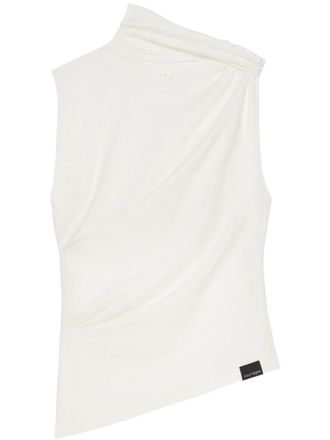 Courr&egrave;ges White Draped Top