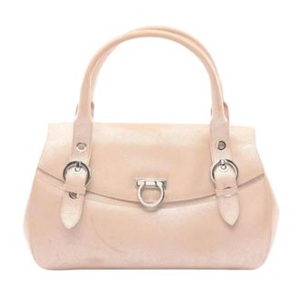 Ferragamo Pre-owned Handbag - Dames - Pre-owned - Roze - Maat: ONE Size Leer