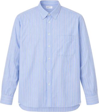 Universal Works Square Pocket Shirt - Heren - Casual Overhemden - Blauw - M - Katoen - Overhemden