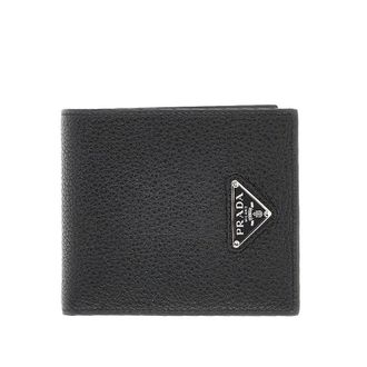 Prada Grained leather bi-fold wallet Man One Size