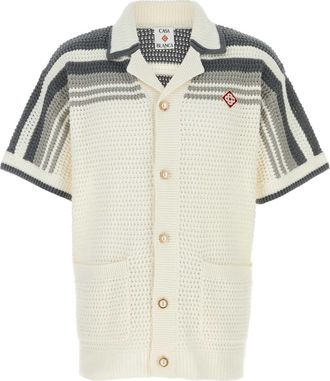 Casablanca White Crochet Shirt