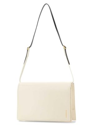 Jil Sander Womens Ivory Leather Small File Shoulder Bag Eggshell Borse A Mano