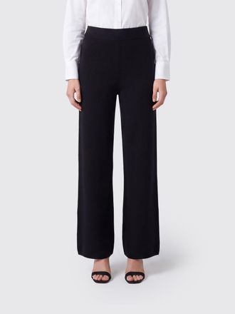 Max Mara Pantaloni wide leg in maglia di misto lana con vita alta elasticizzata