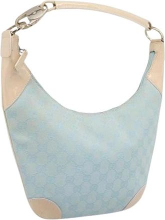 Gucci Pre-owned Vintage Schoudertas - Dames - Vintage Schoudertas - Blauw - ONE Size - Leer - Vintage