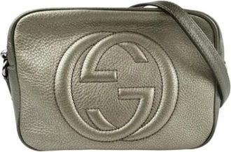 Gucci Pre-owned Cross Body Bags, female, Gray, Size: ONE SIZE Pre-owned Vintage Cross Body Bag