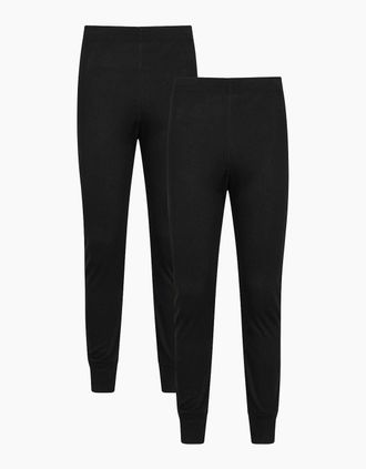 Mountain Warehouse Mens Mountain Warehouse Mens Talus Base Layer Bottoms (Pack of 2) - Black - Size: 42/43/32