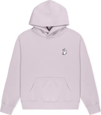 Dalix Heartly Ghost Relaxed Midweight Fleece Pullover Hoodie in Orchid at Nordstrom, Size Xx-Large