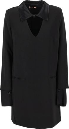Twinset Elegante Jurk Abito Col. 00006 - Dames - Korte kleedjes - Zwart - M - Kleedjes