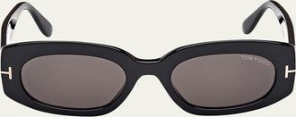 Tom Ford Cielle Oval Acetate Sunglasses