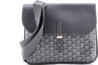 Goyard Coursier Messenger Bag Coated Canvas and Leather