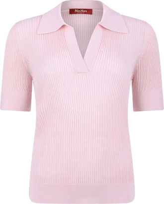 Max Mara Top con scollo a V - Rosa