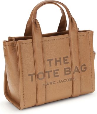 Marc Jacobs Womens The Small Tote Handbag Argan Oil Calf Leather Bos Taurus Handbags Hand Bags