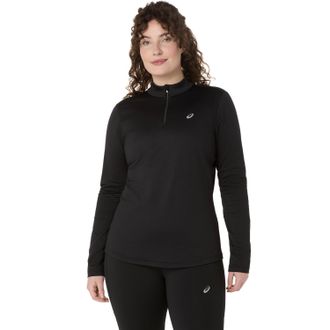 Asics Laufshirt ASICS ASICS CORE LS 1/2 ZIP WINTER TOP, Damen, Gr. XXL, schwarz (performance schwarz), Obermaterial: 94% Polyester, 6% Elasthan, Shirts Lauf