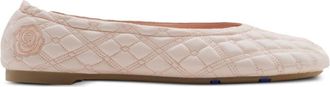 Burberry Sadler leather ballerina shoes - women - Leather - 35.5 - Pink